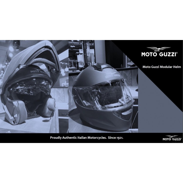 Helm Klapphelm Bluetooth Moto Guzzi schwarz Abverkaufspreis